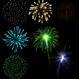 绚烂节日烟花AI矢量素材