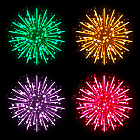 绚烂节日烟花AI矢量素材