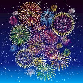 绚烂节日烟花AI矢量素材