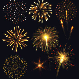 绚烂节日烟花AI矢量素材
