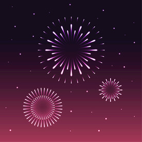 绚烂节日烟花AI矢量素材