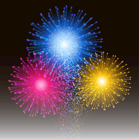 绚烂节日烟花AI矢量素材