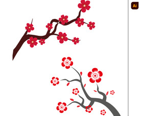 梅花矢量素材