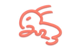 兔子2023创意艺术字设计元素