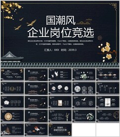 国潮风企业岗位竞聘通用模板