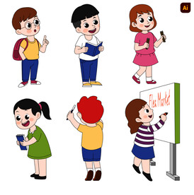 小学生插画