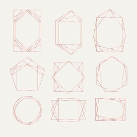 金色几何图形边框