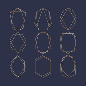 金色几何图形边框