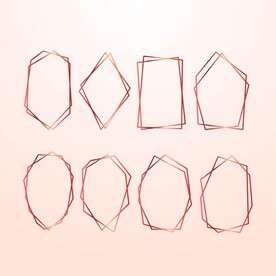 金色几何图形边框