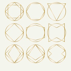 金色几何图形边框