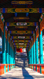 辽宁抚顺高尔山风景区长廊