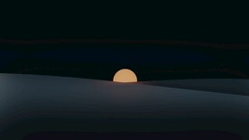 夕阳远山