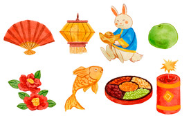 兔年插画图片