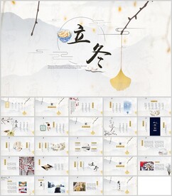 中国节气立冬通用模板