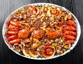 麻辣海鲜拼盘美食