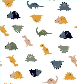 恐龙 卡通  水彩