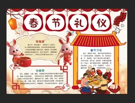 春节礼仪手抄报