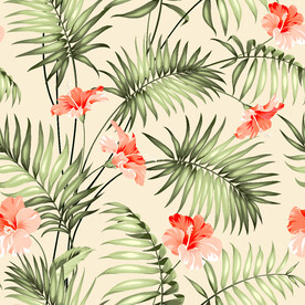 手绘树叶花