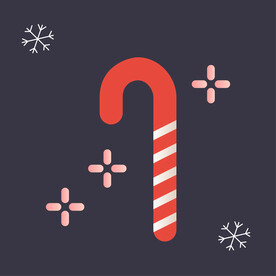 圣诞节图标圣诞棒图标