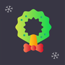 圣诞节图标圣诞环图标