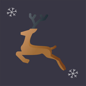 圣诞节图标圣诞节梅花鹿图标
