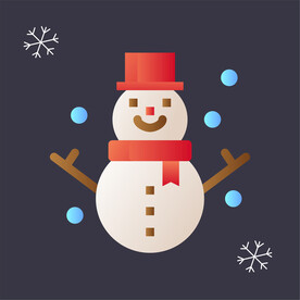 圣诞节图标 雪人图标圣诞