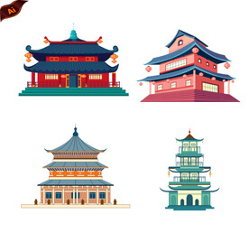 古建筑插画