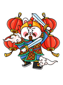 兔年灯笼兔