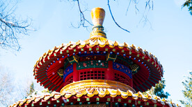 辽宁抚顺高尔山风景区亭子顶