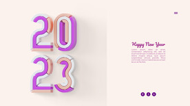 创意2023年新年兔年数字字体