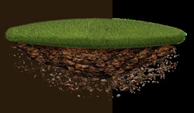 草地与岩石场景PSD合成元素