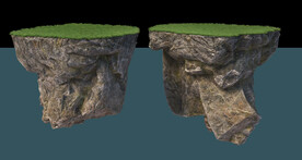 草地与岩石场景PSD合成元素