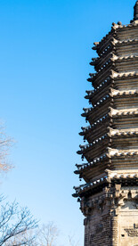 辽宁抚顺高尔山辽代古塔半面