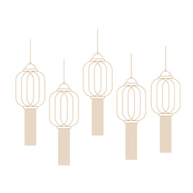 春节灯笼元素中国风