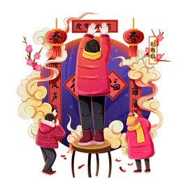 新年习俗素材新年素材年俗场景 