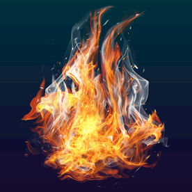 数码绘画燃烧火焰PSD分层