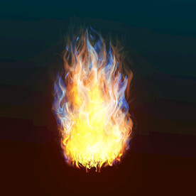 数码绘画燃烧火焰PSD分层