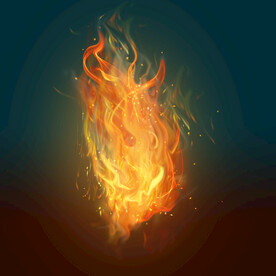 数码绘画燃烧火焰PSD分层素