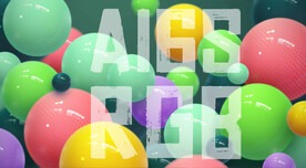 立体彩色圆球矢量背景