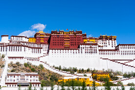 西藏拉萨布达拉宫广场布达拉宫近