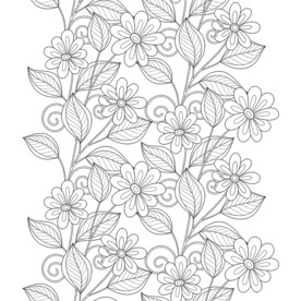 线条花