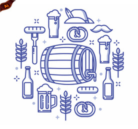 啤酒元素图标