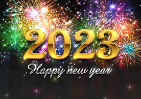 炫酷2023艺术立体字新年海报