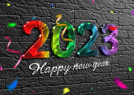 炫酷2023艺术立体字新年海报