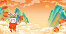 国潮新年背景