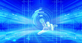 蓝色数字信息科技背景