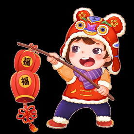 娃娃提灯笼