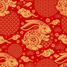春节兔子素材兔子元素图案 