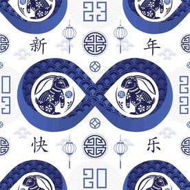 春节兔子素材兔子元素图案 