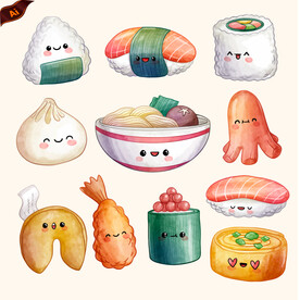 卡通美食